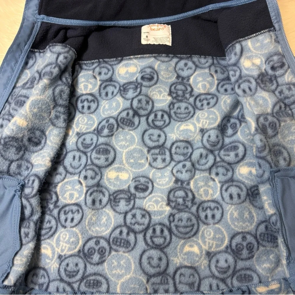 Jumping Beans Blue Zip Up Fleece Jacket - Boys Size 8